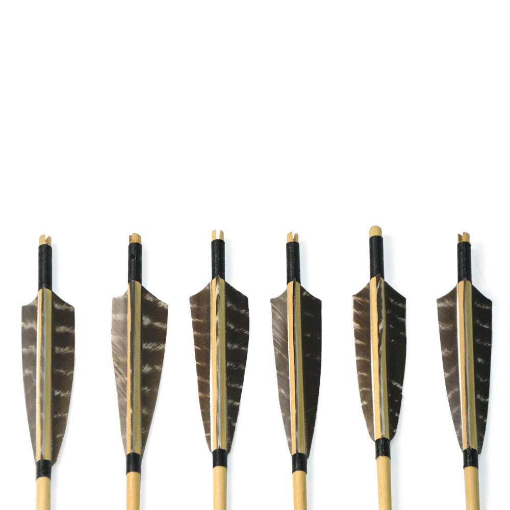 wolfman Tir à l'arc 3/4/5 Pouces Plumes de Flèche Plumes de Dinde Naturelles Empennage Droite Ailes Larme Teardrop Bouclier Aubes pour DIY Flèche de Chasse 100 PCS (Bouclier-Blanc, 3 inch