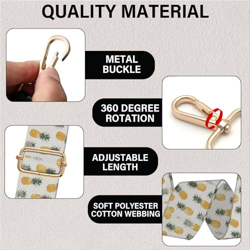 Image of Purse Strap Crossbody Shoulder Canvas Straps 1.5 inch Wide Replacement Adjustable Aesthetic Cute for Women Girls Bag