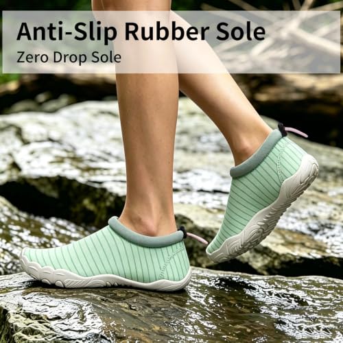 Image of Mishansha Water Shoes Women Wide Toe Quick Dry Aqua Shoes | Adult Swim Shoes Anti-slip Five Finger Barefoot Shoes For Beach Hiking Yoga Reefing Surfing River