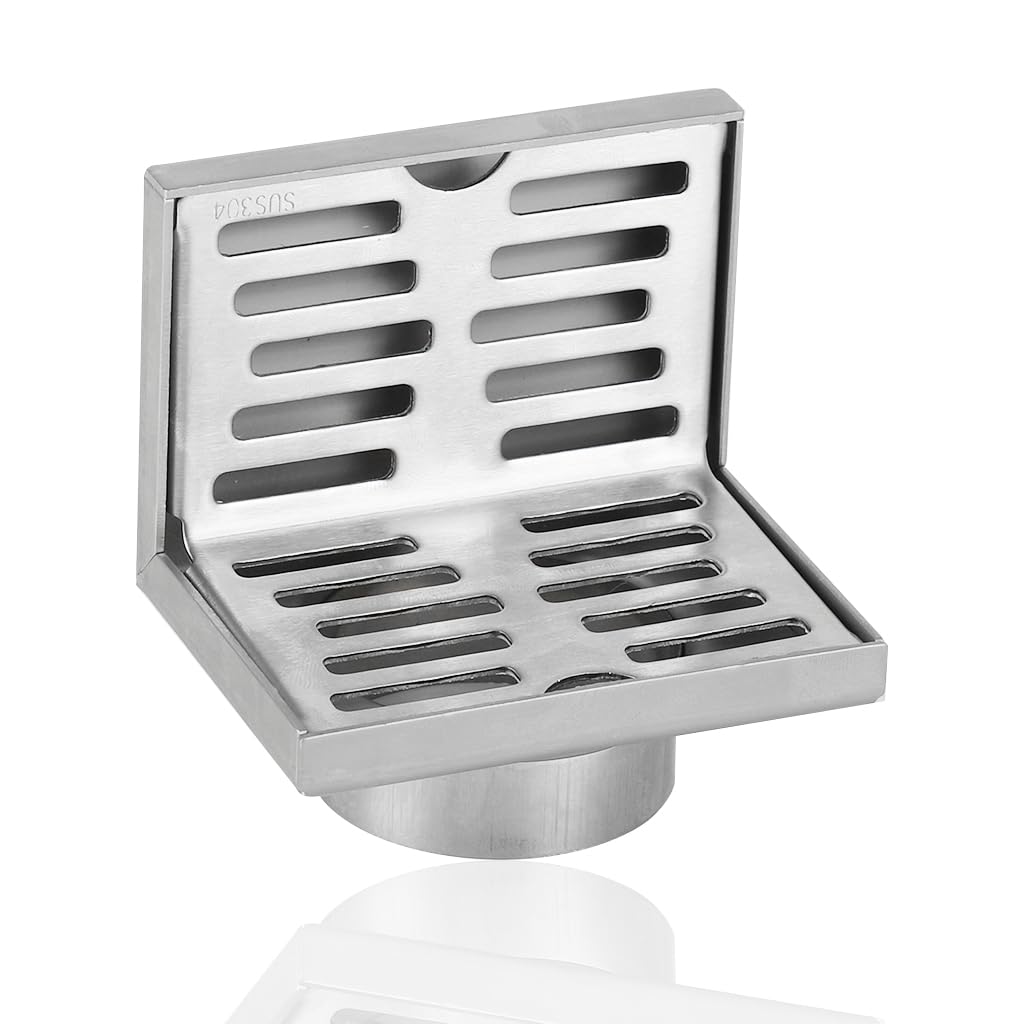 HASTHIP® Stainless Steel L-Shaped Corner Floor Drain Cover 10 x 6.5cm Anti-Clog, Rust-Resistant Shower and Balcony Grate for Efficient Water Drainage and Stylish Bathroom Upgrade-image-31