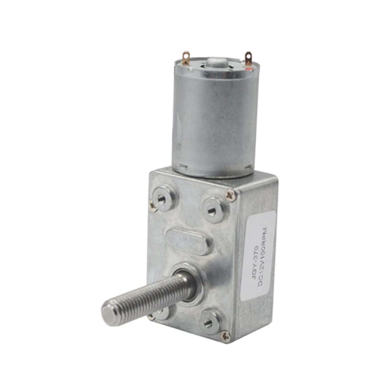 JGY-370 eje roscado M8 longitud 33mm Motor de engranaje helicoidal DC 6V 12V 24V velocidad reductor 6-210rpm 1 Uds(12V,67RPM)