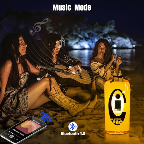 Qoolife Bolsa Seca Impermeable con Altavoz y Luz Bluetooth Solar - 10L Bolsas Secas con Cierre de Rollo para Mantener el Equipo Seco para Kayak, Playa, Rafting, Barco, Senderismo, Camping y Pesca miniatura 2