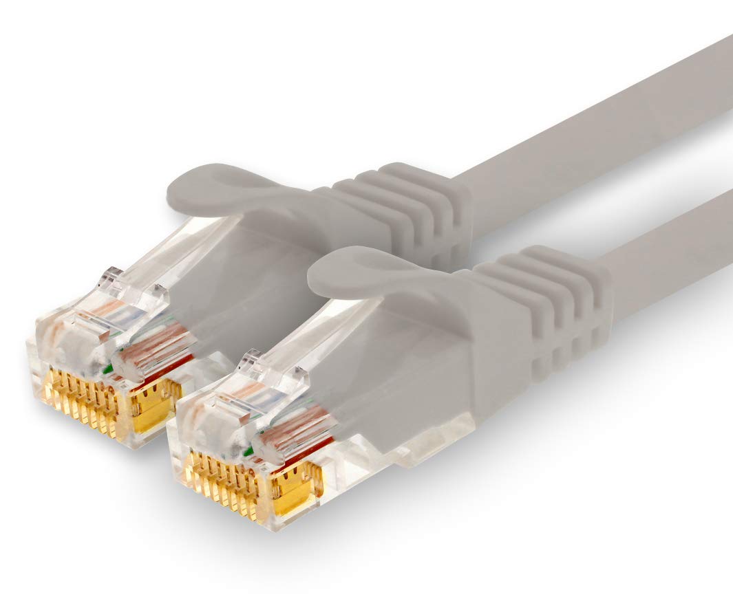 1CONN - 0,25m Netzwerkkabel, Ethernet, Lan & Patchkabel für maximale Internet Geschwindigkeit & verbindet alle Geräte mit RJ 45 Buchse grau - 1 Stück