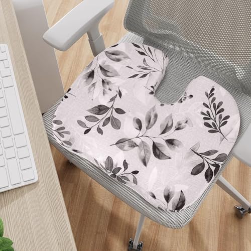 Image of Tailbone Pain Relief Cushion, Memory Foam Seat Cushion for Coccyx Sciatica Pain Pressure Relief Office Desk Chair