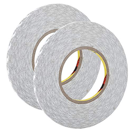 RiToEasysports Super Strong Adhensive Double Sided Tape 2mm/3mm/5mm, High Temperature for Phone Screen, 2PcsSet for Cellphone Maintenance (White Double-Sided Adhesive 5mm)