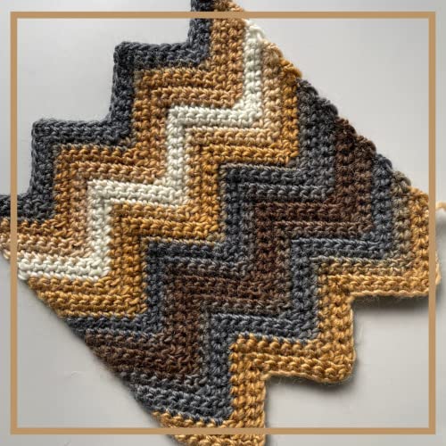 Image of Wool Wonders Yarn for Crocheting, 4-Pack (640Yds / 400G), Free Patterns - Wool Yarn for Knitting - Aran /Heavy #4 Medium Worsted Weight - Navy Hazelnut