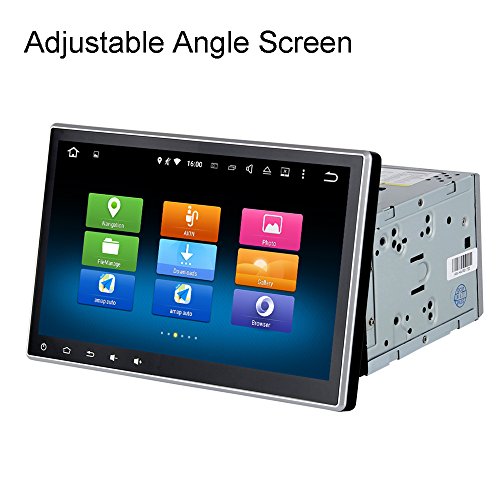 Dasaita New 10.2 Inch Android 9.0 Universal Double Din Car Stereo PX5 Octa-Core (4G RAM+32G ROM) Adjustable Angle Screen Car Navigation High Equipment