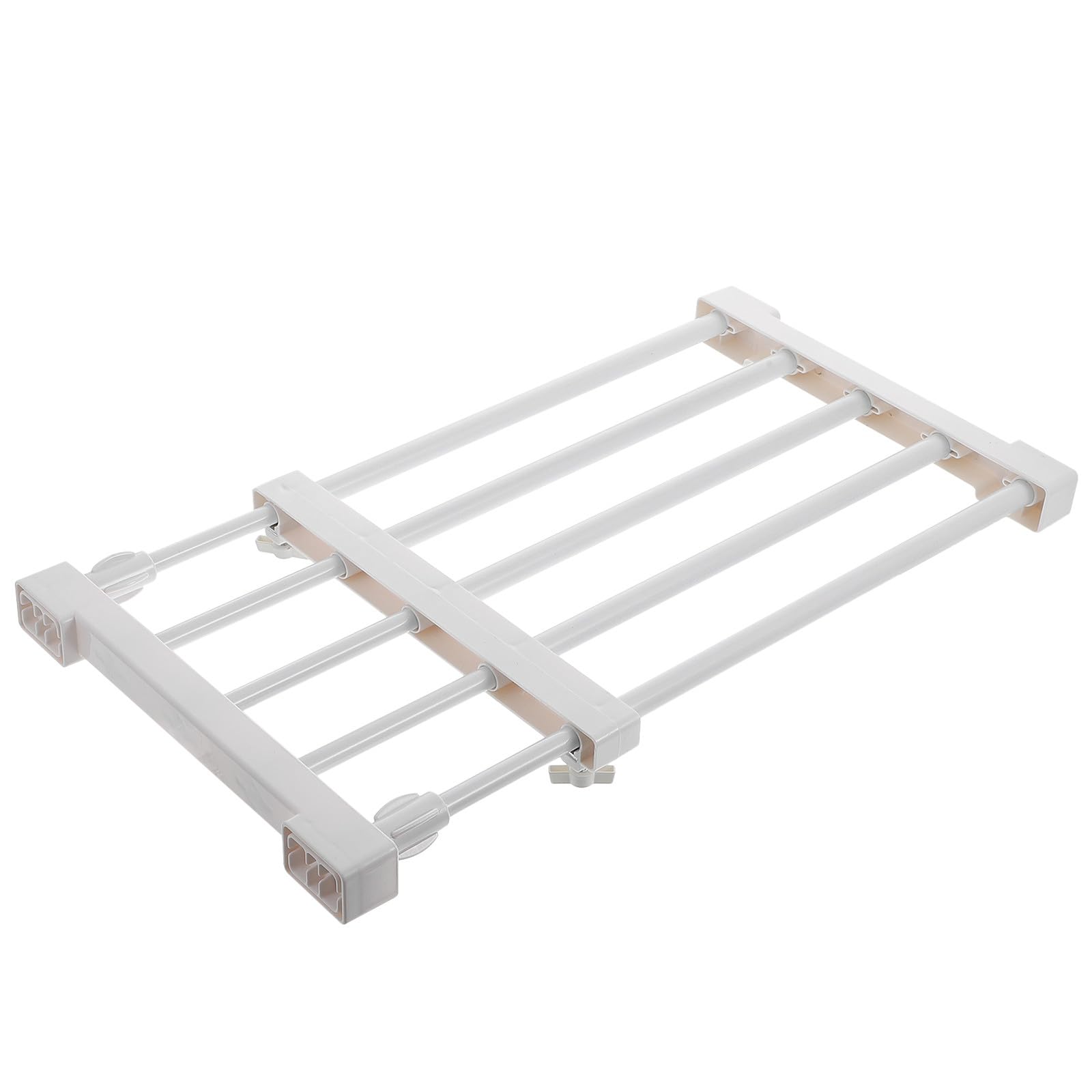 Separador Extensible para Armario Blanco 38-55cm Diseño Retráctil y Ajuste de Longitud para Organizador Versátil de Ropa en Interiores