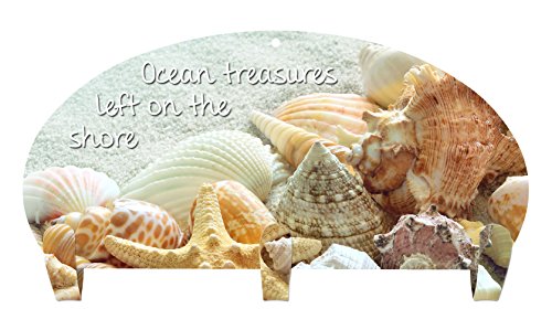 Next Innovations Wandgarderobe mit drei Haken und Muscheln, Wandgarderobe Cover