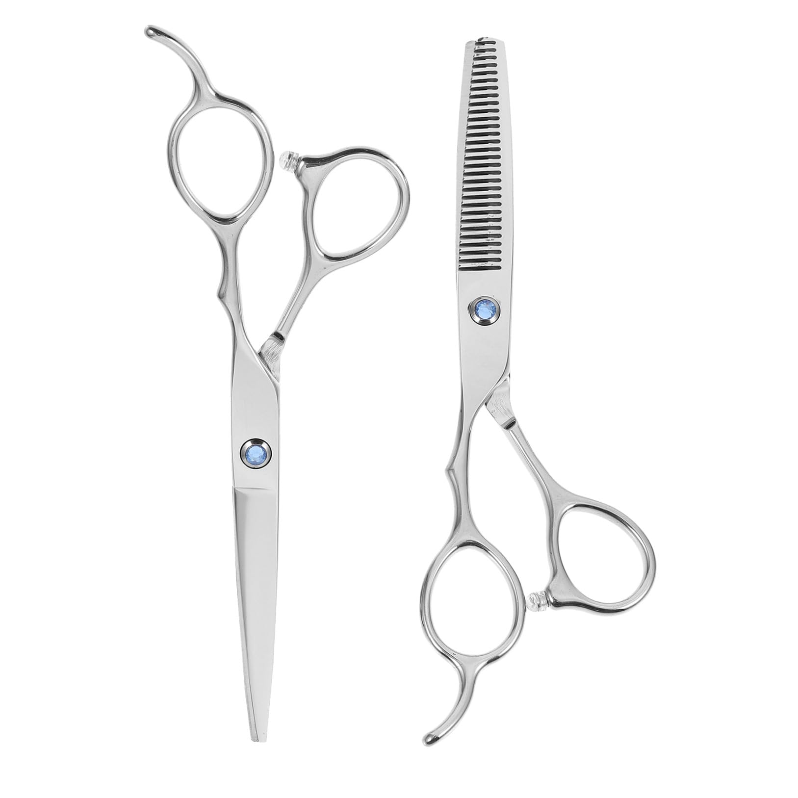 Hemobllo Ciseaux de Coiffure Manche Créatif Design Ergonomique pour Acier Inoxydable Ensemble 2 Pièces et Gauchers Usage Professionnel et Amateur