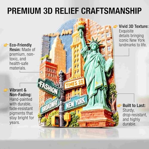 Imán de Resina 3D Nueva York Estatua de la Libertad miniatura 3