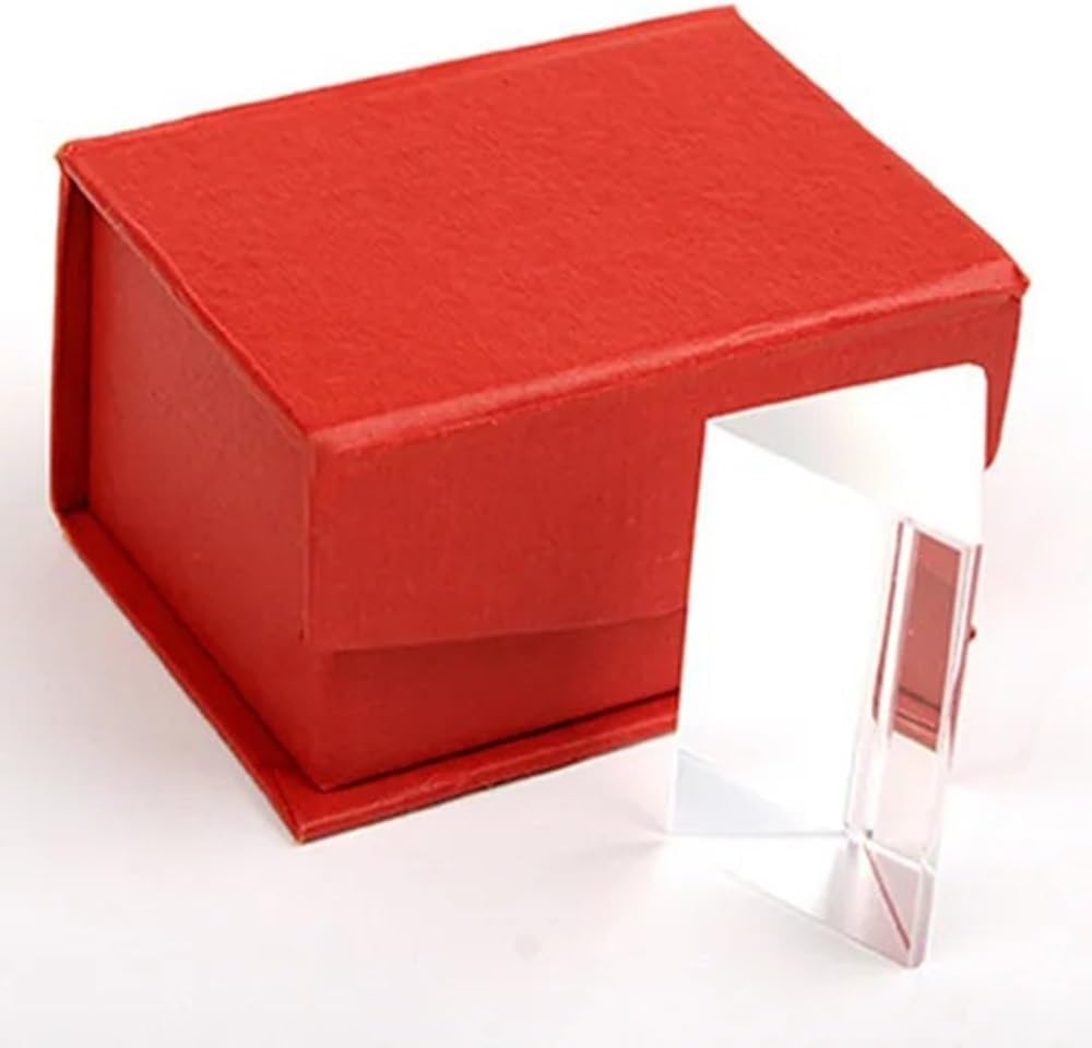 ZTBH Microscope Accessories Kit 3x3x5cm Triangular Prism for Educational Physics Optical Glass Triangular Prism School Science Experiment Teaching Aids Microscope Slides
