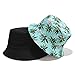 Malaxlx Coconut Flamingo Print Green Bucket Hat Beach Sun Hat Aesthetic Fishing Hat for Men Women Teens, Reversible Double-Side-Wear