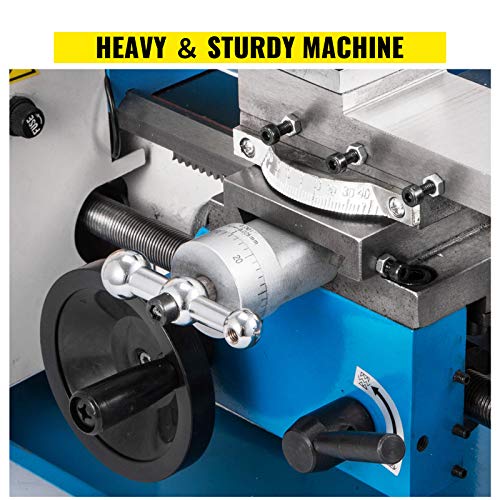 Mophorn Metal Lathe 7 x 12 Inch, Precision Mini Metal Lathe 2500 RPM 550W Variable Speed, Mini Lathe Precision Bench Top Metal Working Lathe for Various Types of Metal Turning