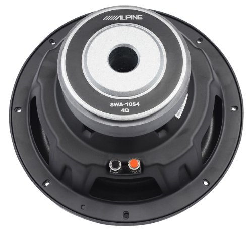 Alpine Swa-10S4 10" 750 Watts Peak / 250 Watts Rms 4-Ohm Bass Line Series Car Subwoofer #TOP2