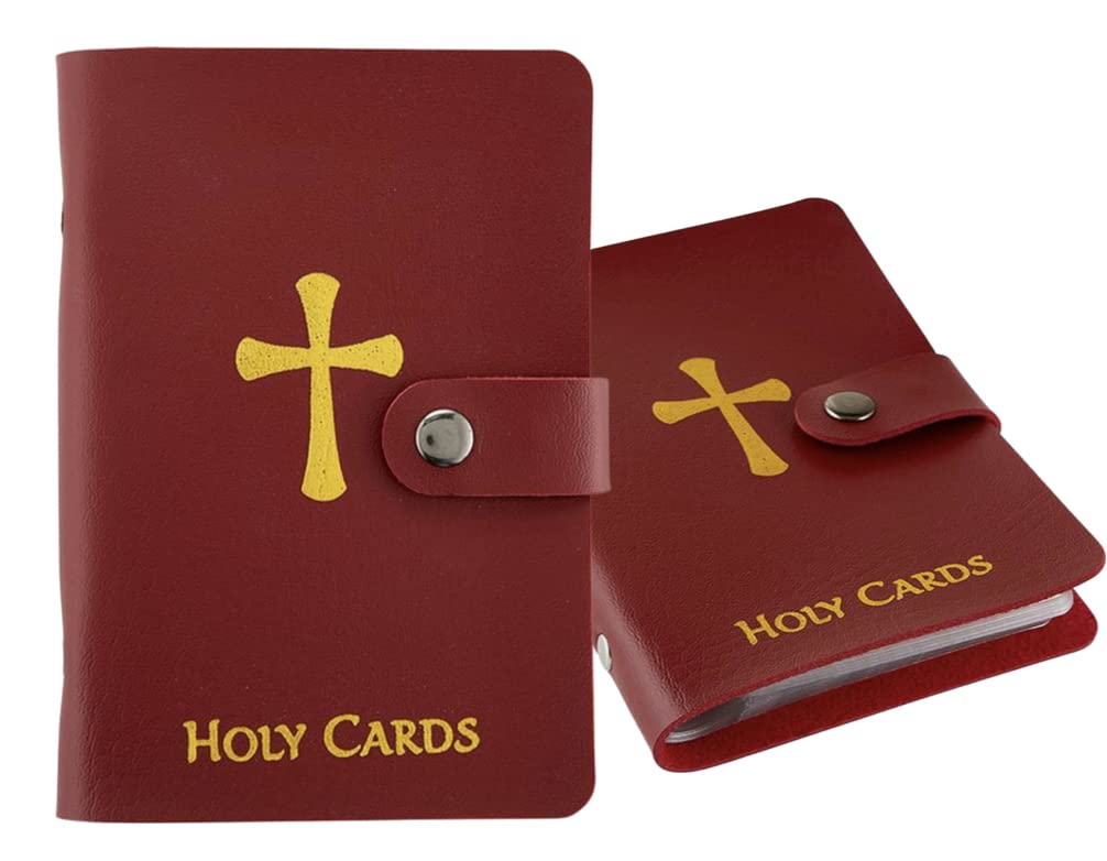 prayer card sleeves Amazon.com : Holy Card Holder in Red with 20 Sleeves Per Booklet for  Standard Size Prayer Cards, Set of 2 : Office Products