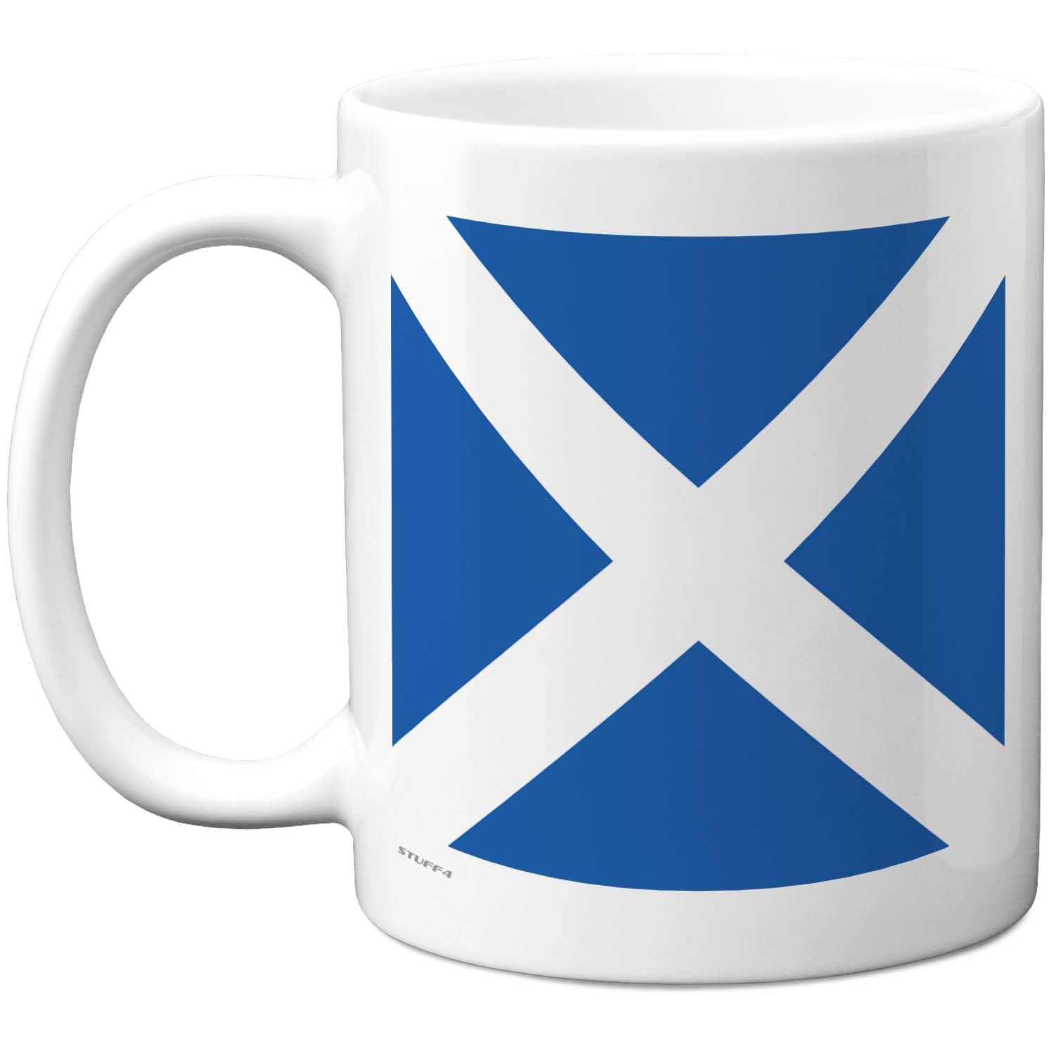 Stuff4 Scotland Flag Mug - Bold Saltire Patriotic Design - St Andrew's Day National Pride - 11oz Ceramic Gloss Mug