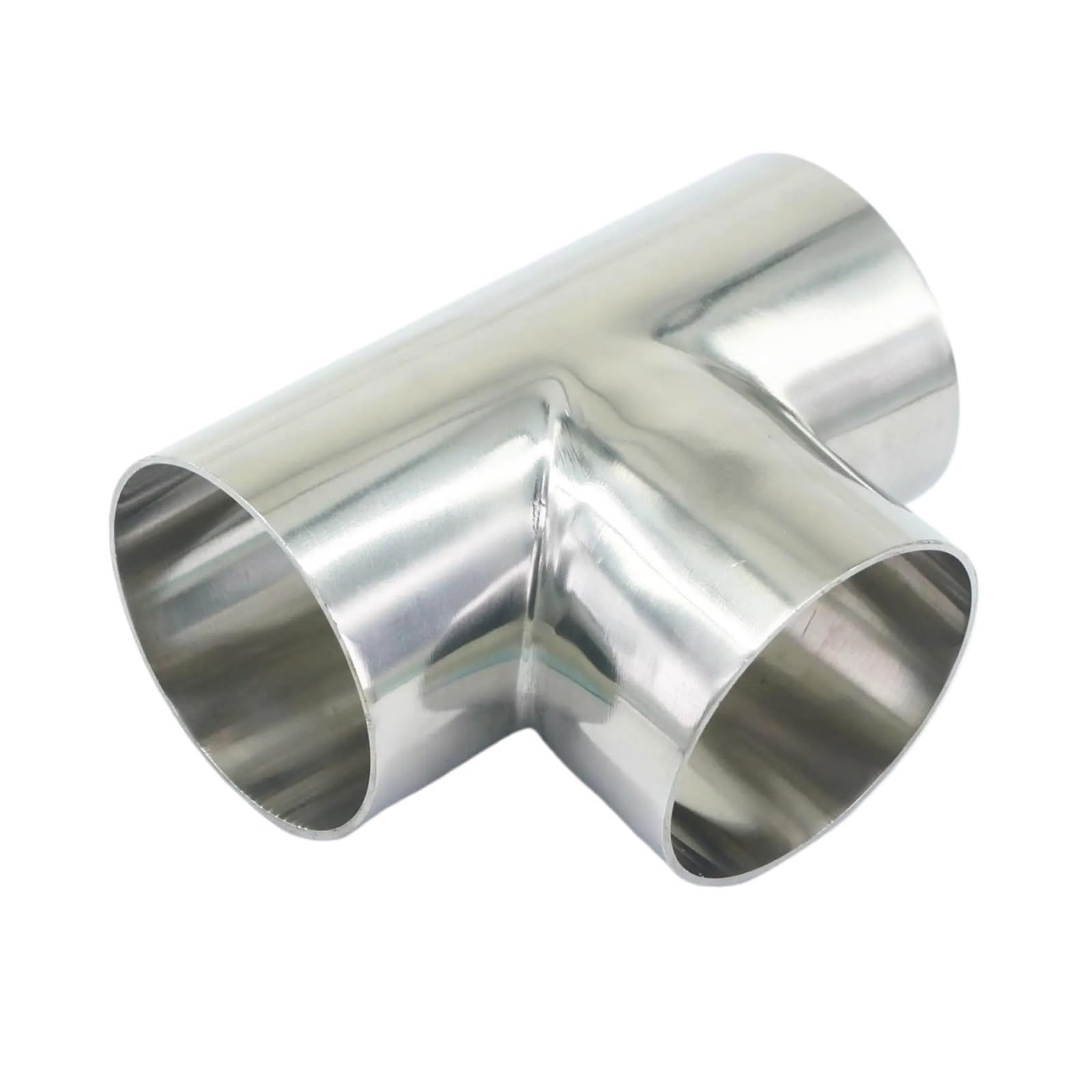 Fqhidmomx One Color 76Mm 3" O/D 304 Stainless Steel Weld Tee Connector Pipe Fitting Plumbing Fittings