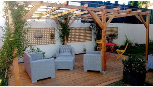 Pergola en bois massif 3 x 5 m – vue 2