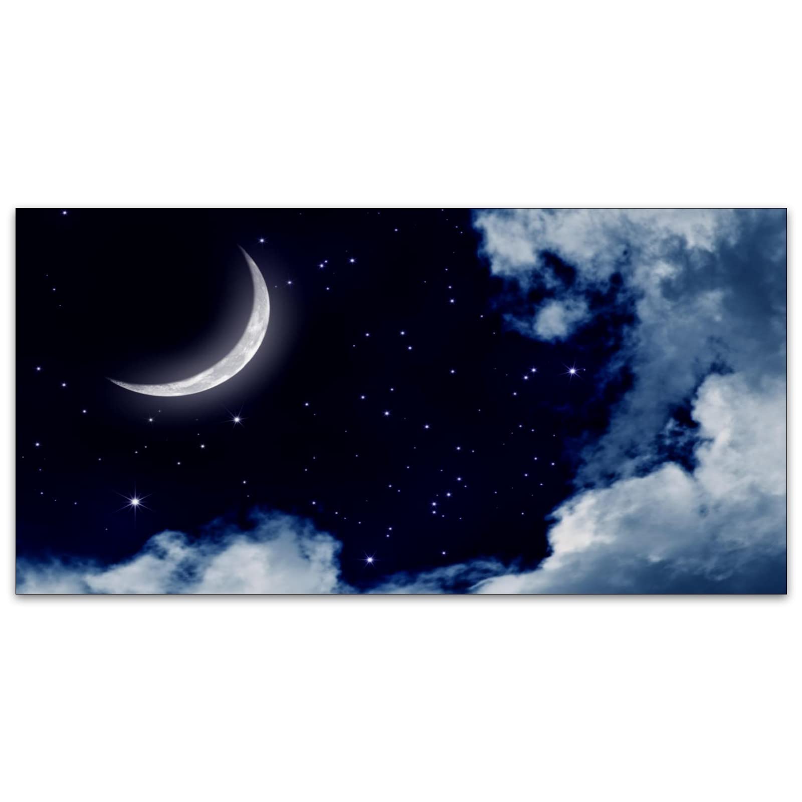 ABAIHAN Clouds Night Sky Moon Fluorescent Light Covers for Classroom Office Eliminate Harsh Glare Causing Eyestrain and Headaches Office Classroom Decorations, Multi4, One Size