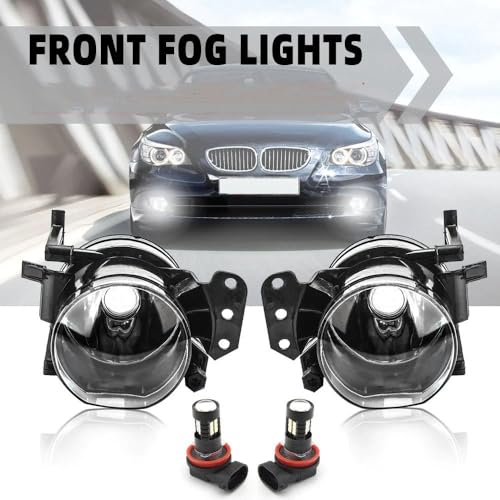 Feux brouillard LED pour BMW E60 E90 E46 et E61 : phares antibrouillard halogènes de rechange - 2