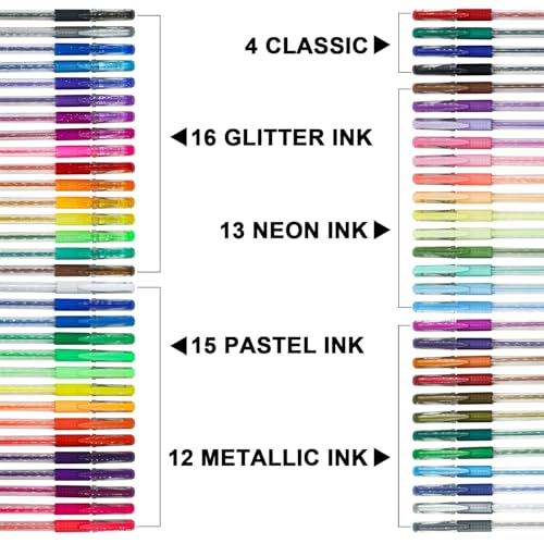 Cewei CW-6103 Glitter Gel Pens For Adult Coloring Books thumb #8