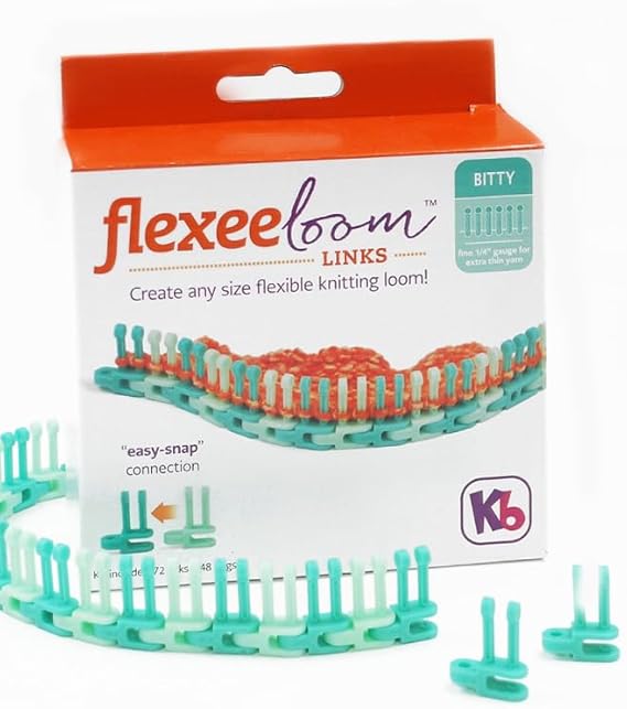 Authentic Knitting Board Flexee Loom Links Bitty, Fine Gauge, for Extra Thin Yarn