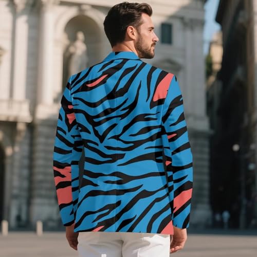 HUGS IDEA Blazers for Men Fashion Slim Fit Sport Coat Lightweight One-Button Suit Jacket3