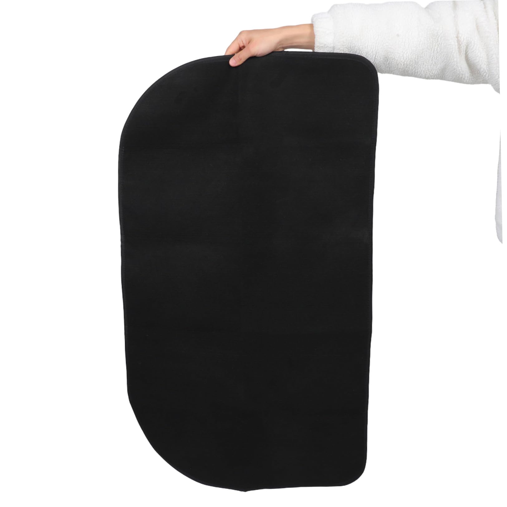 DOITOOL Tappetino Ignifugo per Caminetto a Mezza Forma in Poliestere e Pvc, Resistente al Calore, Protezione Pavimento per Uso Interno ed Esterno in Inverno