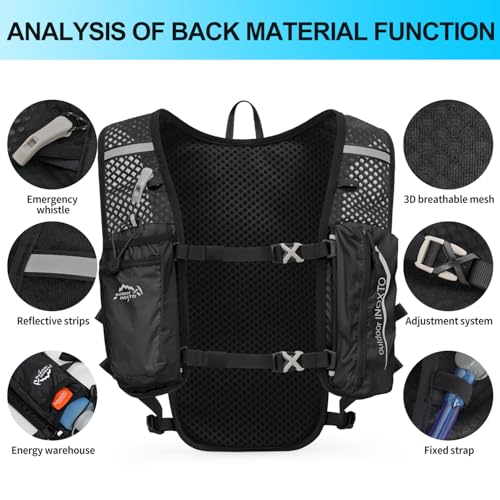 Image of INOXTO Running Hydration Vest Backpack,Lightweight Insulated Pack with 1.5L Water Bladder Bag Daypack for Hiking Trail Running Cycling Race Marathon for Women Men