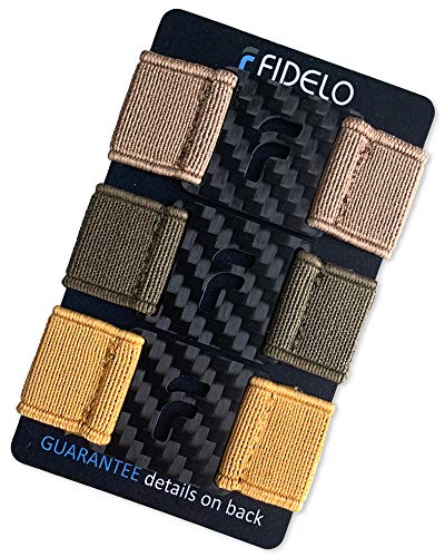 FIDELO Carbon Fiber Minimalist Wallet  Slim RFID Credit Card Holder Money Clip for Men - Multicoloured - One size