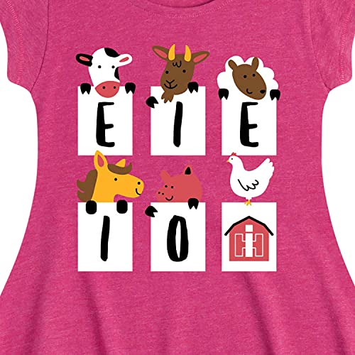 International Harvester - E-I-E-I-O Barnyard Animals - Toddler Girls Fit and Flare Dress2