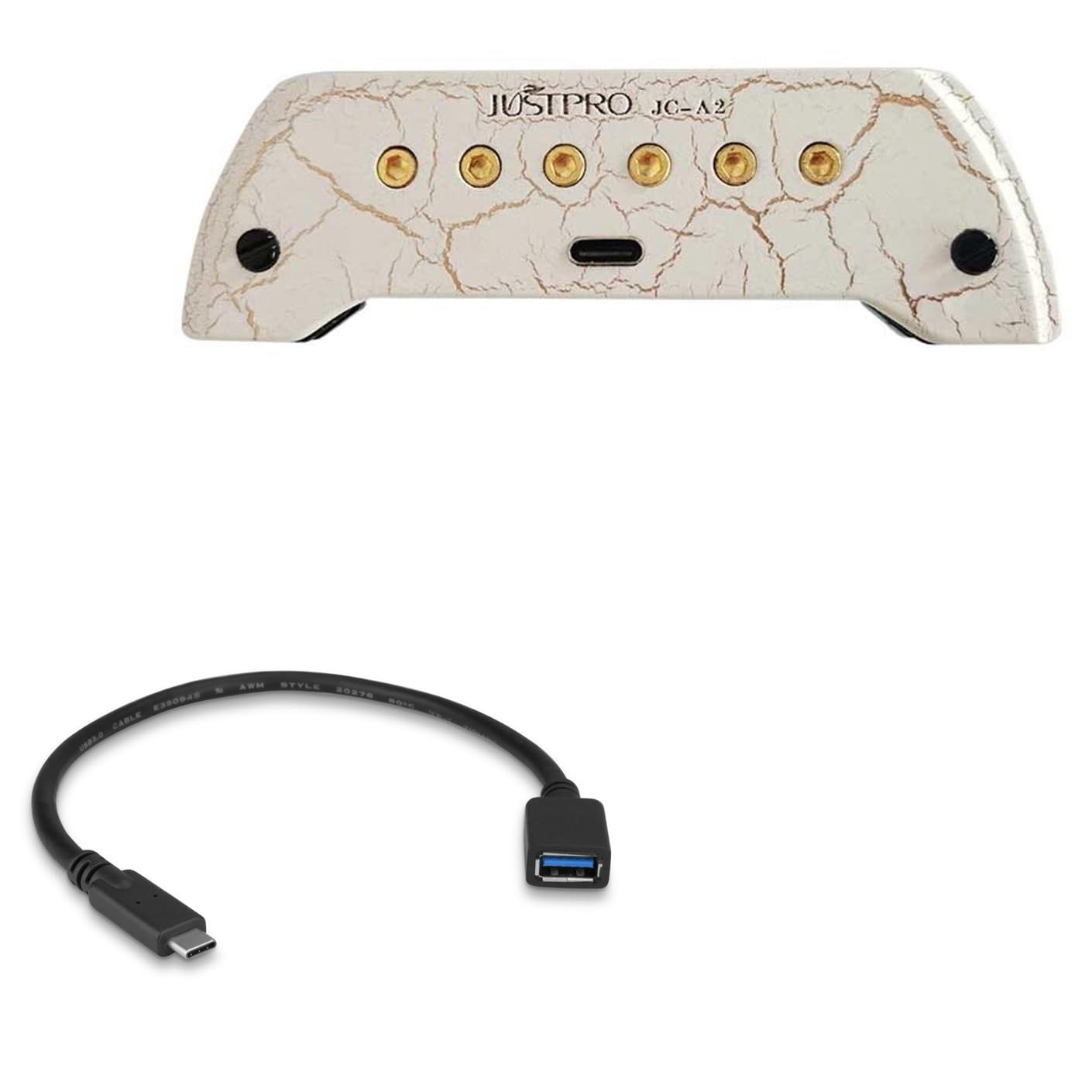 BoxWave Cable Compatible with JUSTPRO JC-A2 Acoustic Guitar Pickup - USB Expansion Adapter, Add USB Connected Hardware to Your Phone