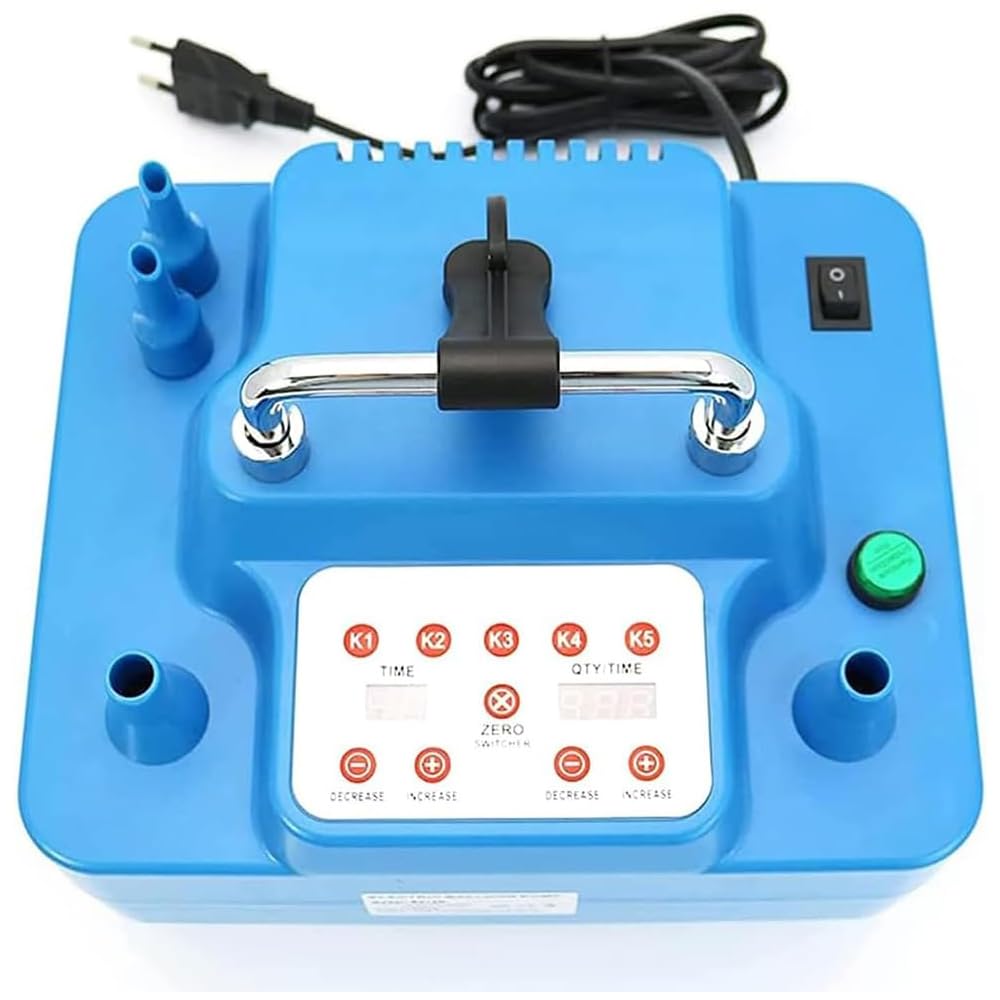 Gonfiatore elettrico portatile per palloncini, pompa a doppio foro con timer e controllo a pedale, gonfiaggio rapido per feste, matrimoni, compleanni