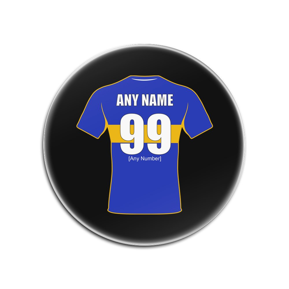 UNIGIFT Personalised Gift - Leeds Rhinos Round Gloss Hardboard Coaster (Rugby League Design Theme, Colour Options) - Any Name/Message on Your Unique Mat Pad - The Loiners
