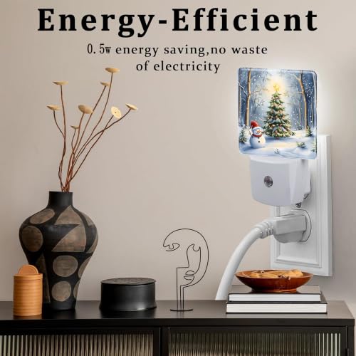 Image of Night Light, Dusk to Dawn Night Light Plug in, Christmas Snowman | Christmas Night Light for Kids,0.5w Energy Saving,Sleep Friendly,Nightlight for Hallway Stairway Kitchen Bedroom