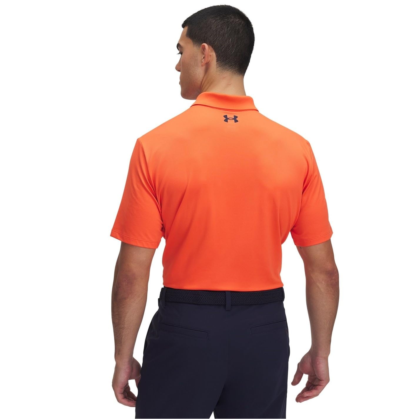 Under Armour Polo Matchplay para Hombre, (847) Fire/Midnight Navy, Small