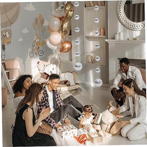 Decoraciones de bola espejada elegante Sosoport para fiestas, bodas y cumpleaños: adornos colgantes reflectantes para ambientes festivos y accesorios para fotos miniatura 3