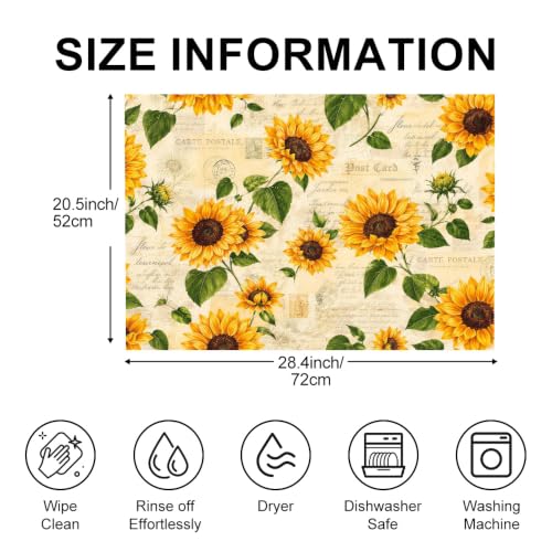 Image of Sunflower Stove Top Covers for Electric Stove, 28.4x20.5 in