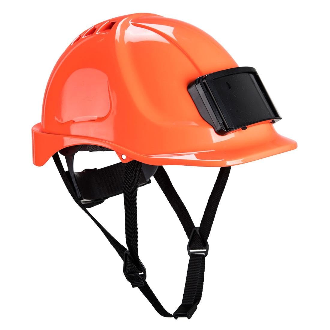 Portwest PB55 Vented Hard Hat Helmet with Badge ID Colour=Orange, Standard