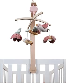 Little Dutch 8700 - Móvil musical de tela (37 x 52 x 75 cm), diseño de flores y mariposas