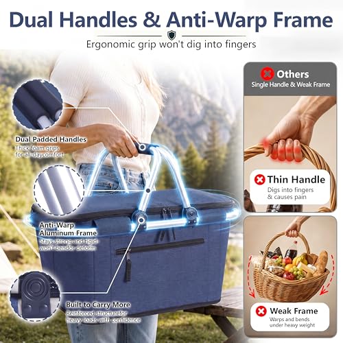 SIYUAN Collapsible Picnic Basket
