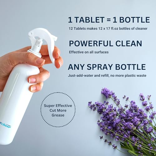 Multi-Surface-Cleaner-Refills-All-Purpose-Cleaner-Refill-Tablet-Makes-204-fl-oz12-x-17-Fl-oz-Bottles-of-Spray-Cleaner-for-HouseholdKitchen-Cleaning-Lavender-ScentNot-Included-Bottles