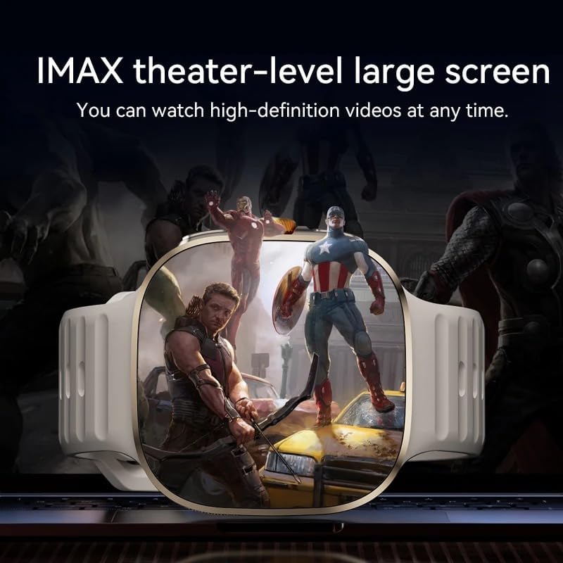 XINDADA M99 Smartwatch displaying a movie scene on its screen, indicating multimedia capabilities.