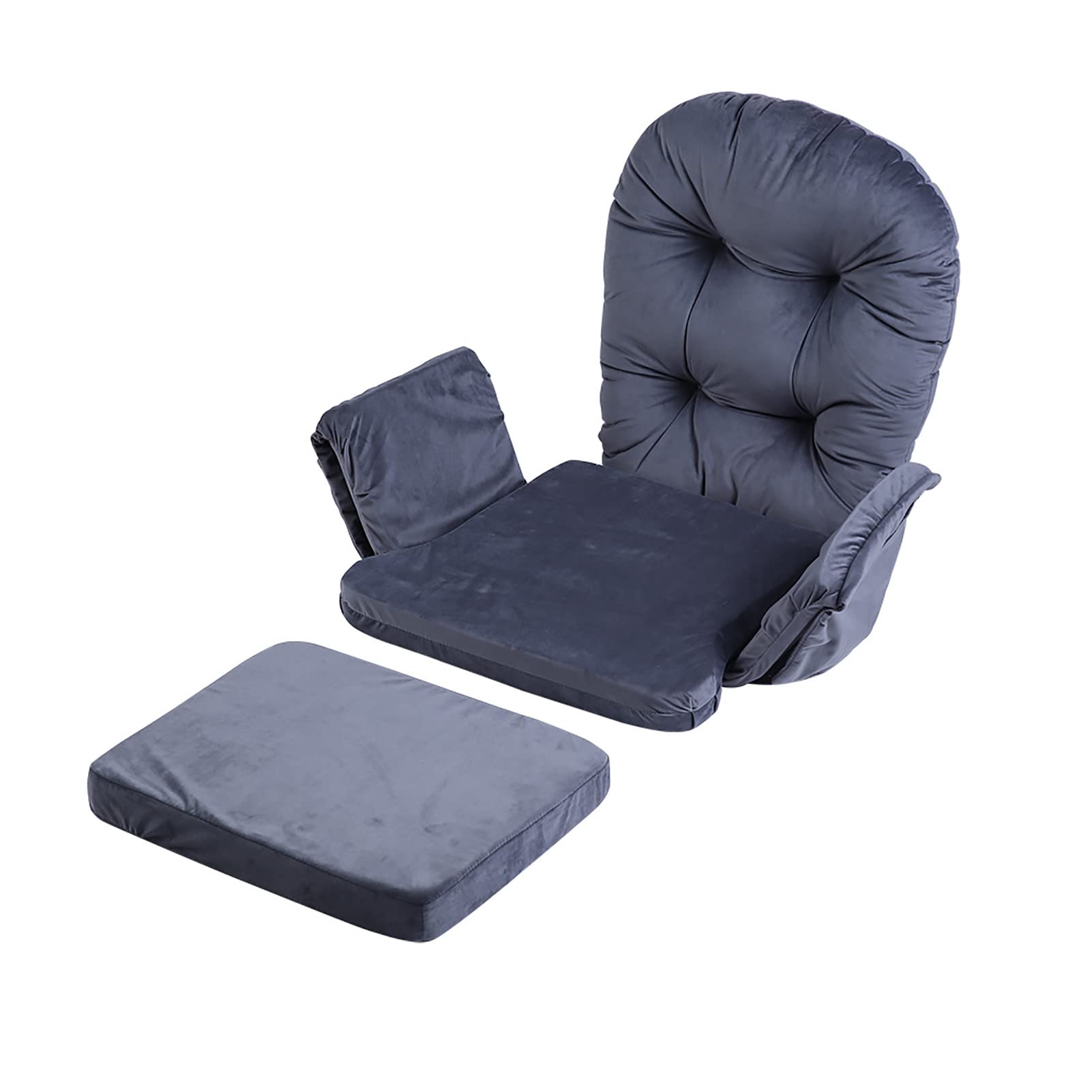 Haofy Cojín de Silla de Algodón de Terciopelo Suave, Ajuste 100% Cómodo con Cierre de Gancho y Bucle para Sillas de Madera Dura, Mecedoras, de Comedor