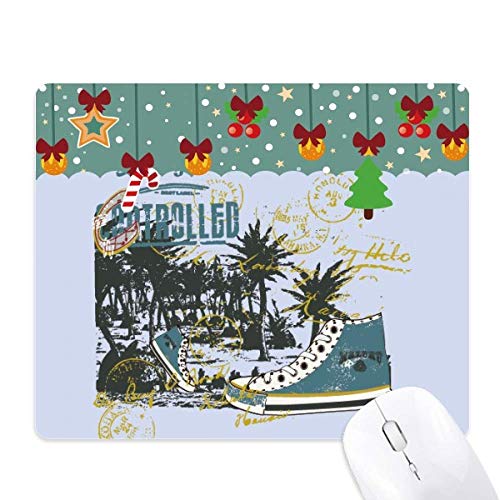 Tapis de souris de coco et tapis de bureau motif sapin en fibre naturelle