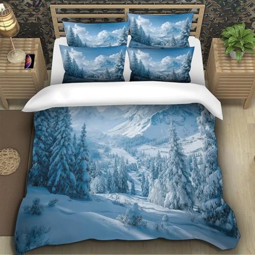 Parure de lit flocon de neige pour chambre de garçons et filles
