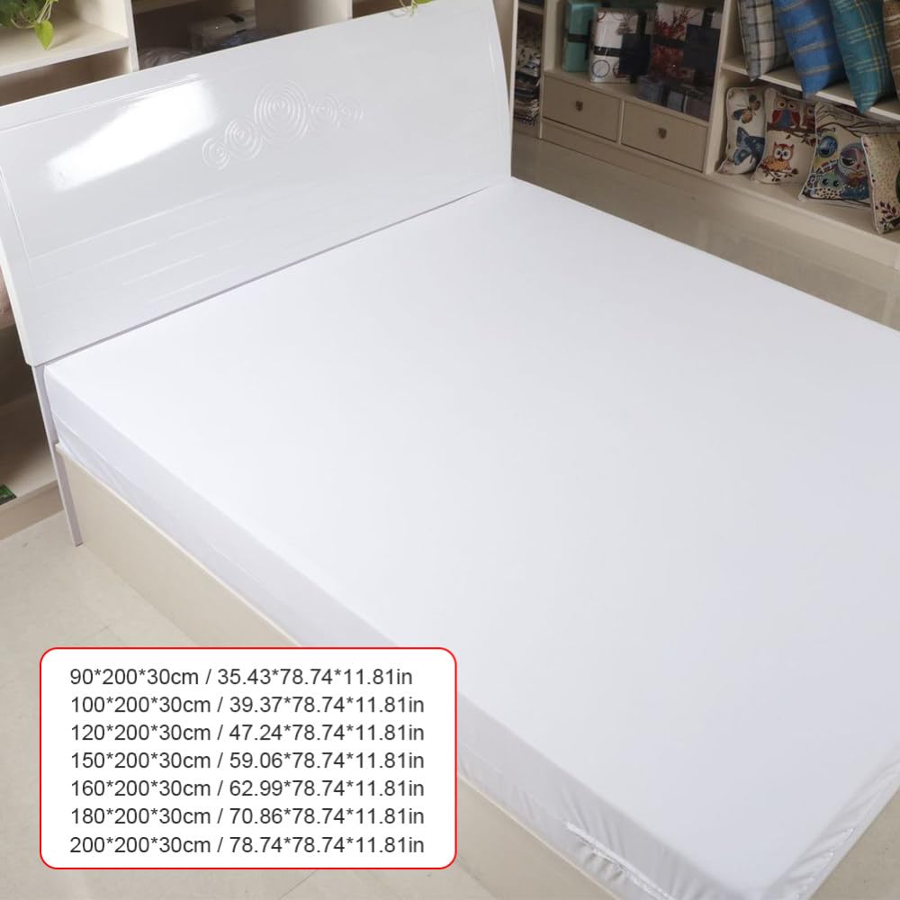 Extra tiefer Taschenmatratzenbezug, atmungsaktives Spannbetttuch, 6-seitiger Schutz, grau, 120 x 200 x 30 cm, ideal zur Linderung von Allergien und Bettwanzen