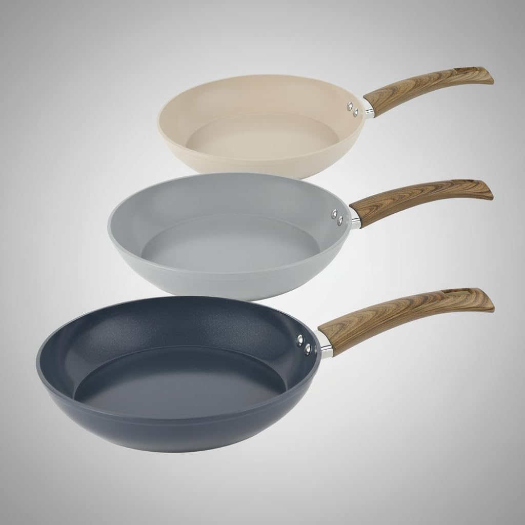 Quttin - Juego 3 Sartenes Tuttifrutti 22,26,30 cm Aluminio Forjado Antiadherente Mango Soft Touch, Apto para Inducción Gas Vitrocerámica Eléctrico y Halógeno, Libre de PFOA