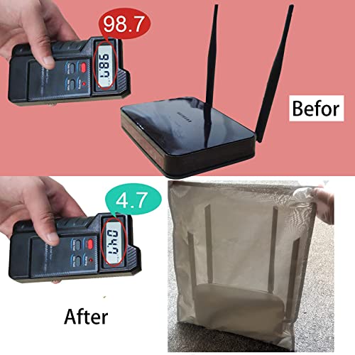 Image of Large WiFi Router Cover Faraday Bag E M F Protection WiFi Blocker Faraday Cage for Smart Meter Cover E M F Blocker Signal Block E M F Shield 5G Protection Radio Frequency Card Holder 13.8 in*15.7 in